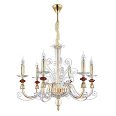 Люстра Crystal Lux CATARINA SP6 V2 GOLD/TRANSPARENT-COGNAC, фото 